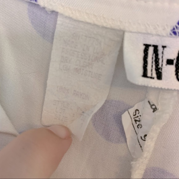 Vintage High Waisted IN-CLOTHES Polka Dot Shorts - Picture 4 of 5